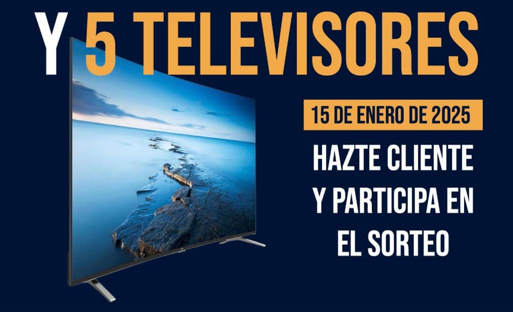 5 Televisores 15 de enero de 2025 Hazte cliente y participa en el sorteo con wifiguay en esta Navidad 2025